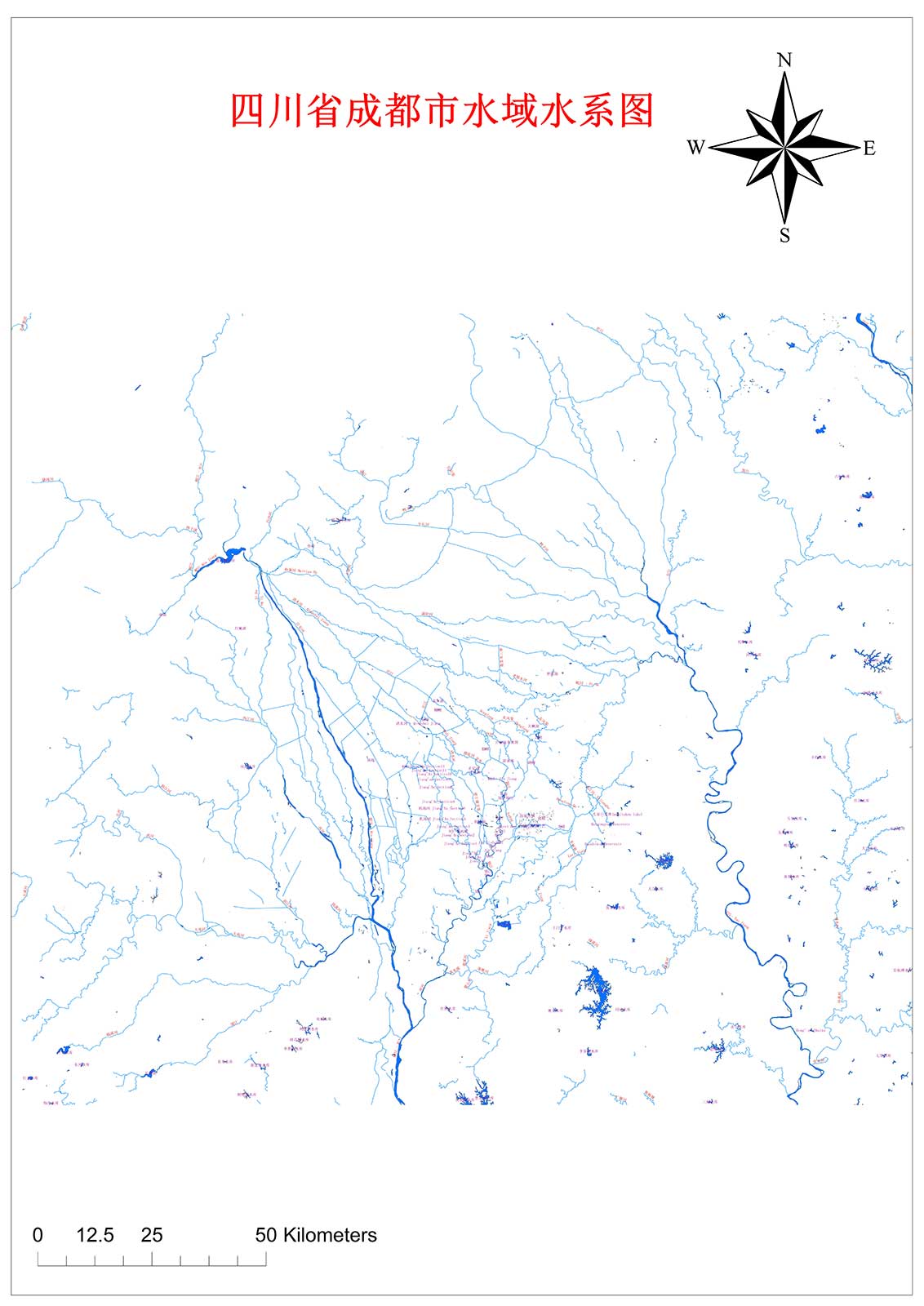 水系水域专题地图制作