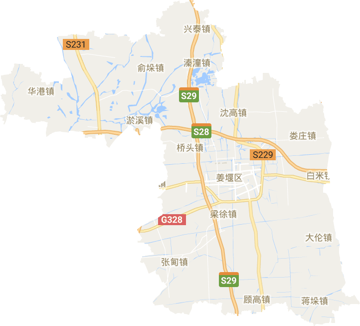 姜堰区电子地图