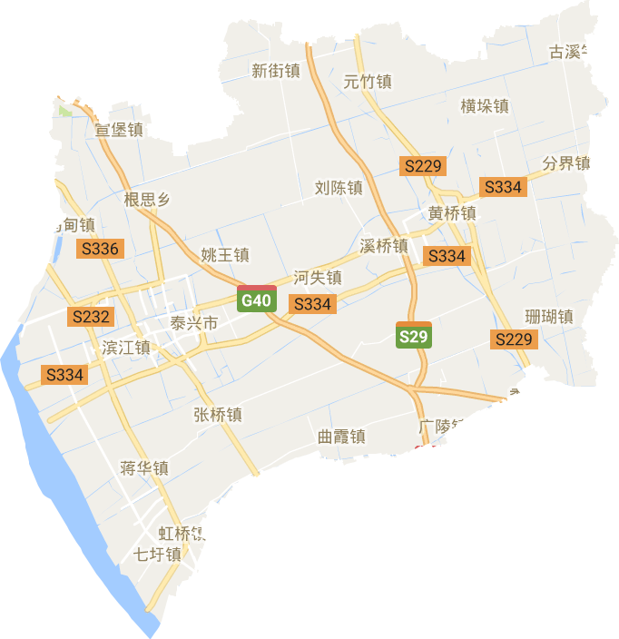 泰兴市高清电子地图