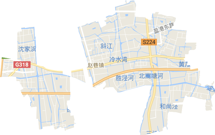 上海市 上海城区 青浦区 赵巷镇 名称:赵巷镇高清版大图(电子地图)
