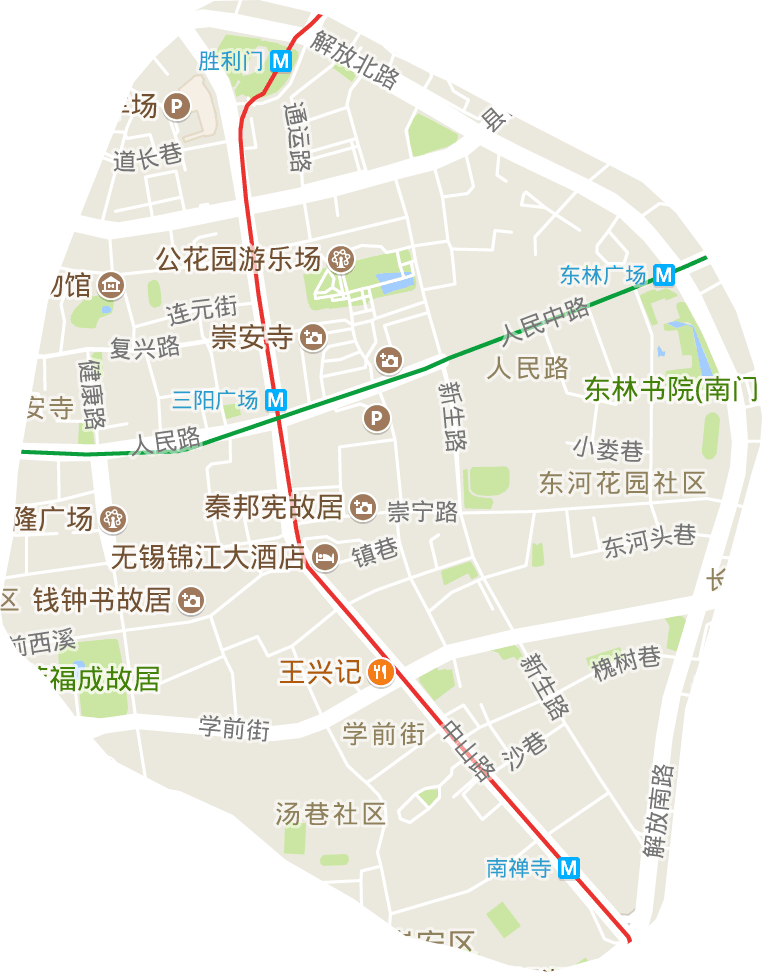 崇安寺街道电子地图