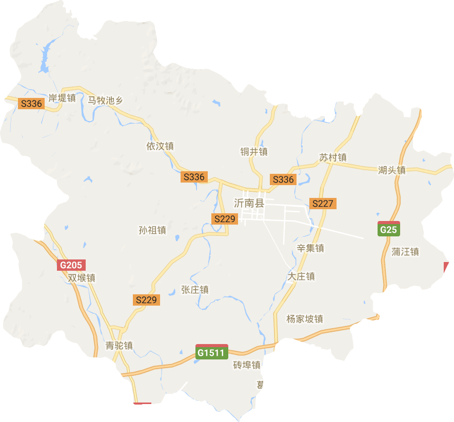 沂南县高清电子地图,沂南县高清谷歌电子地图