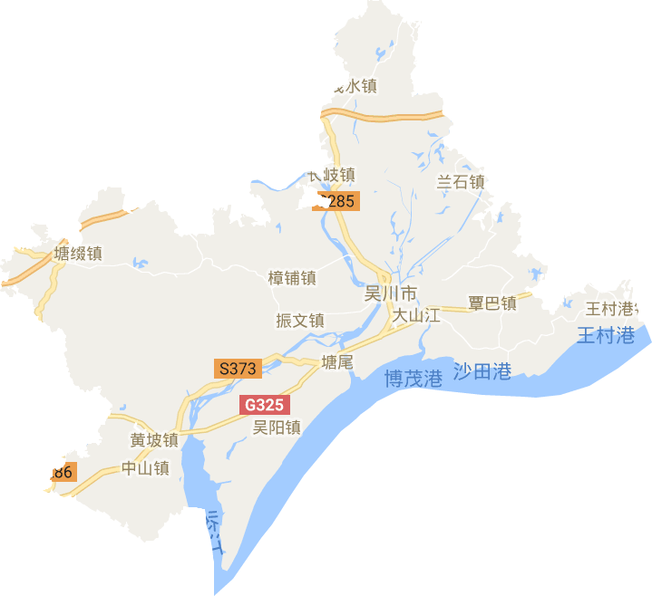 吴川市高清电子地图,吴川市高清谷歌电子地图