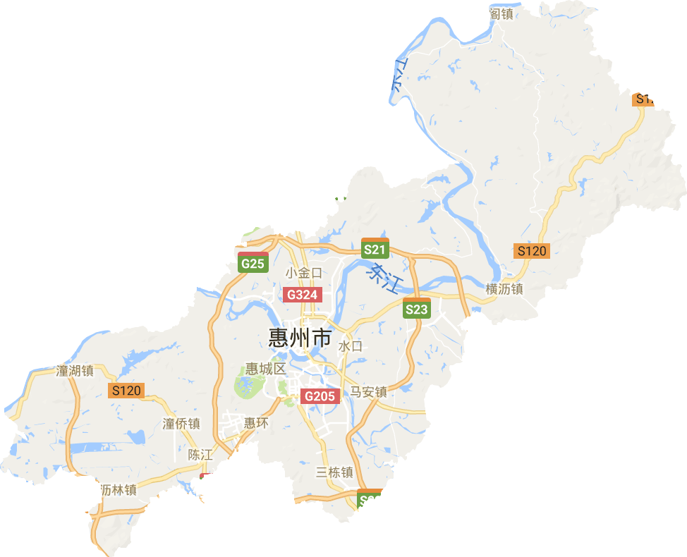 惠城区高清电子地图,惠城区高清谷歌电子地图
