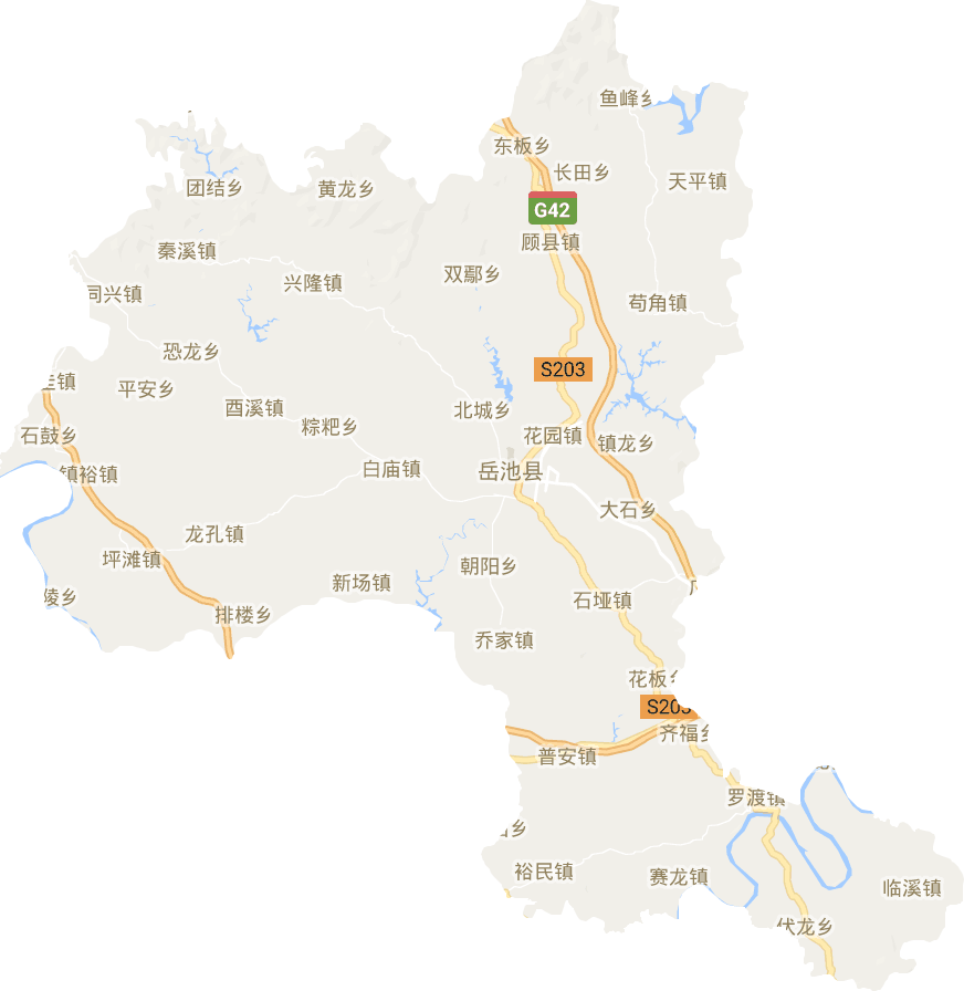 岳池县电子地图