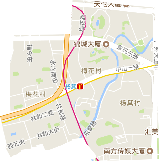 梅花村街道电子地图