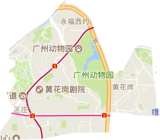 黄花岗街道电子地图