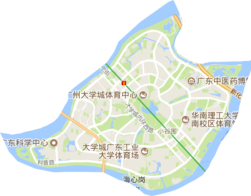 小谷围街道电子地图