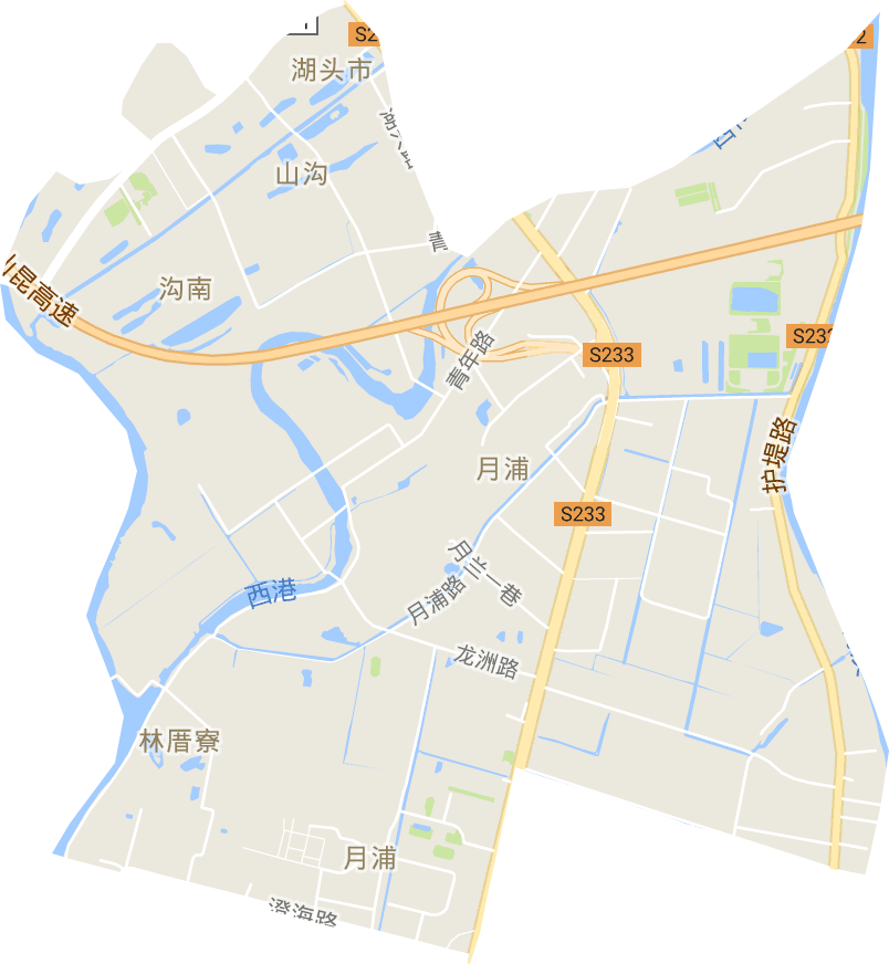 月浦街道电子地图