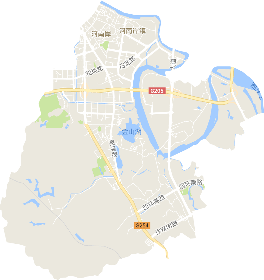 河南岸街道电子地图