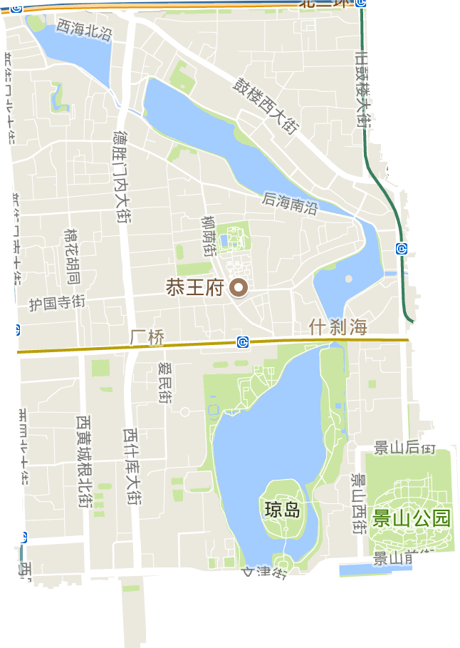 什刹海街道电子地图