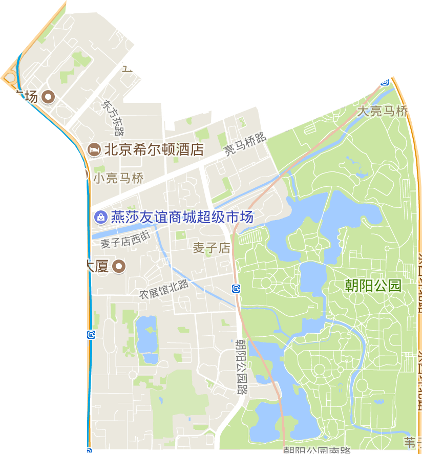 三里屯街道高清电子地图,三里屯街道高清谷歌电子地图