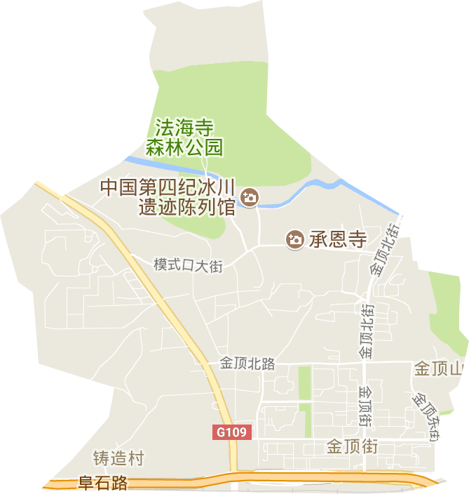 金顶街街道电子地图