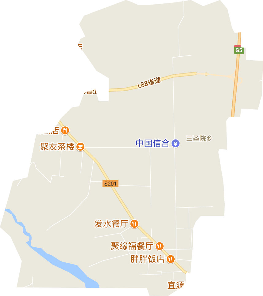 三圣院乡电子地图