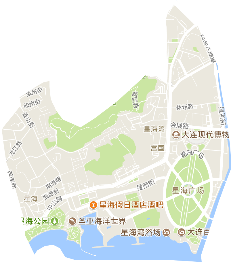 星海湾街道电子地图