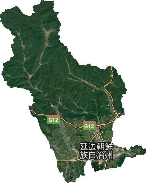 延吉市高清卫星地图
