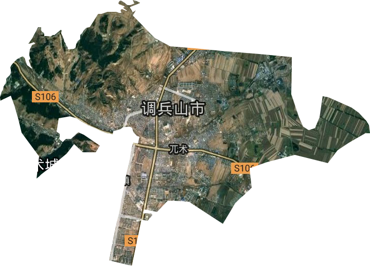 调兵山街道卫星图