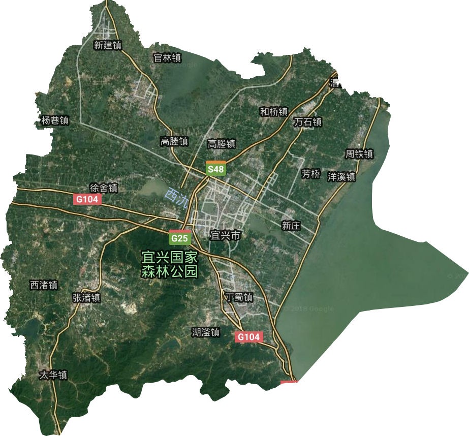 宜兴市高清电子地图,宜兴市高清谷歌电子地图