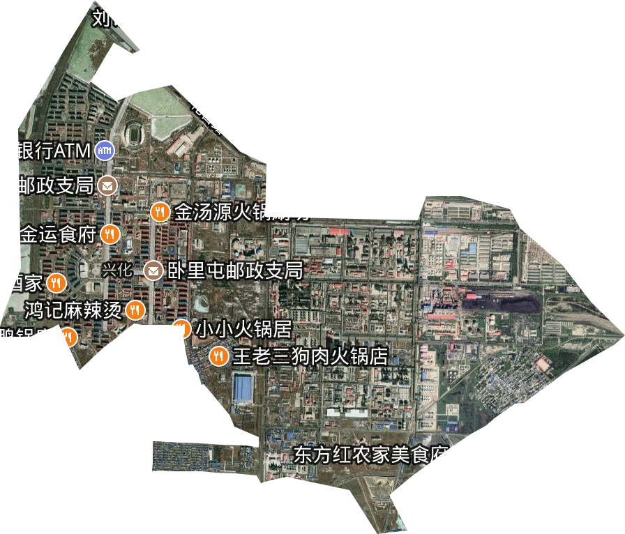兴化街道卫星图