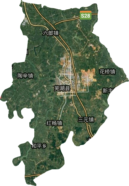 芜湖县卫星图高清版大图