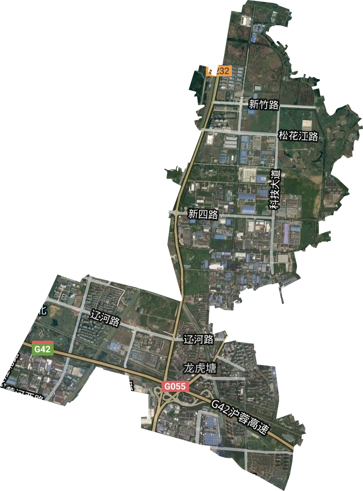 龙虎塘街道卫星图