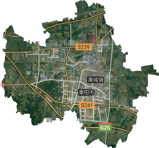 溧城镇卫星图
