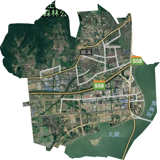 越溪街道高清卫星地图