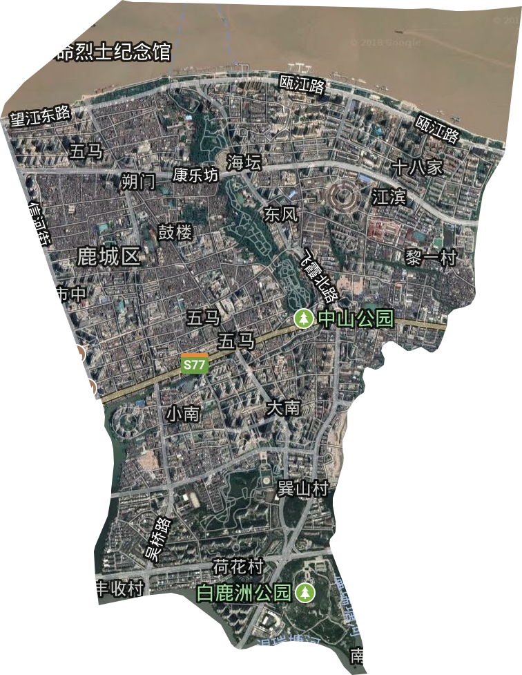 五马街道卫星图