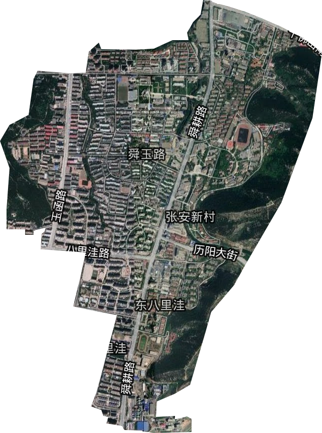 舜玉路街道卫星图