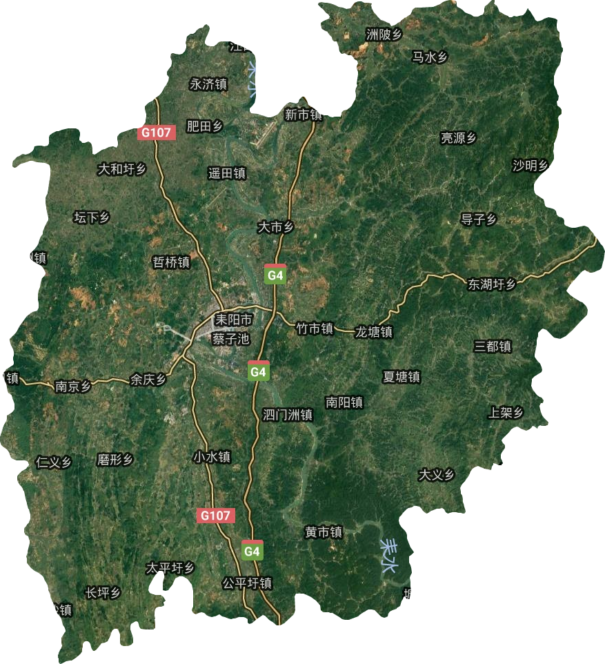 耒阳市卫星图高清版大图