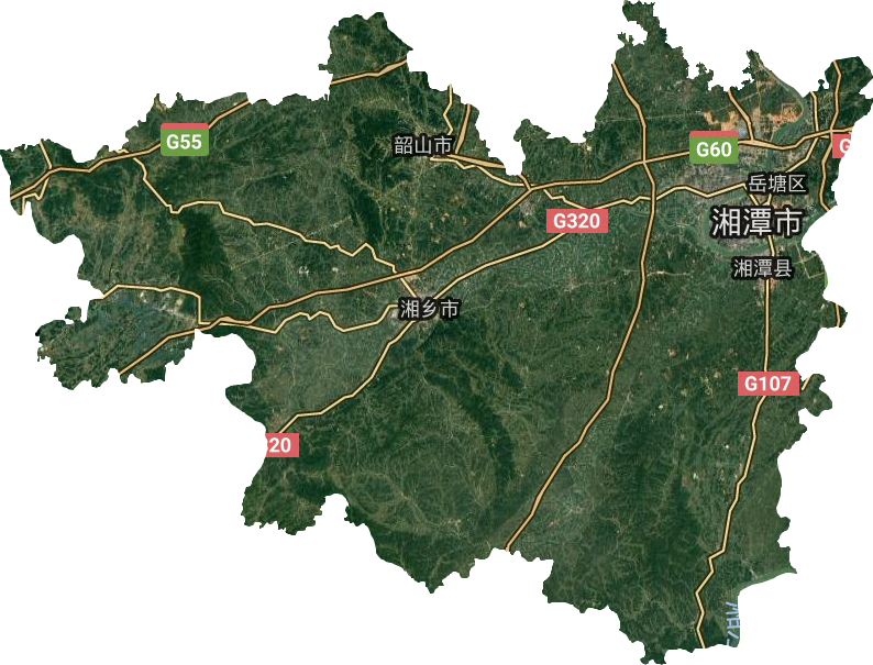 湘潭市卫星图高清版大图