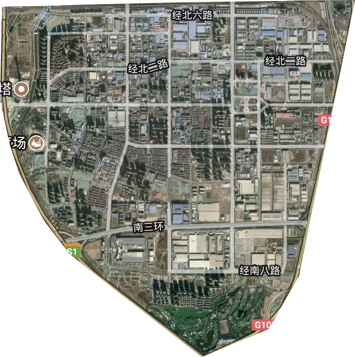 经济开发区明湖街道卫星图