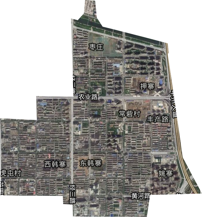 丰产路街道卫星图