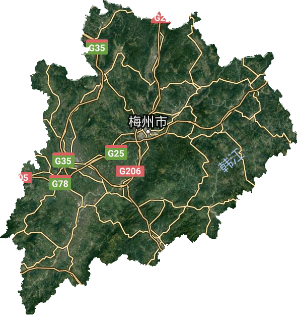 梅州市电子地图高清版大图