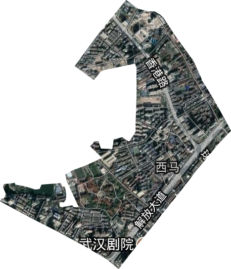 西马街办事处卫星图