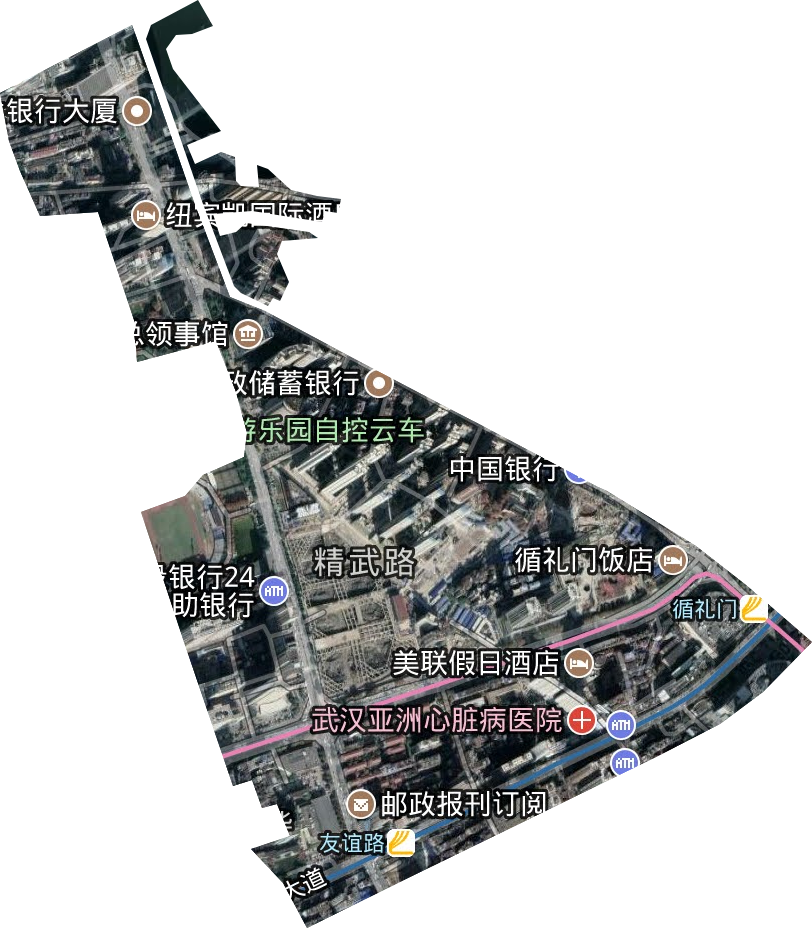 新华街办事处卫星图