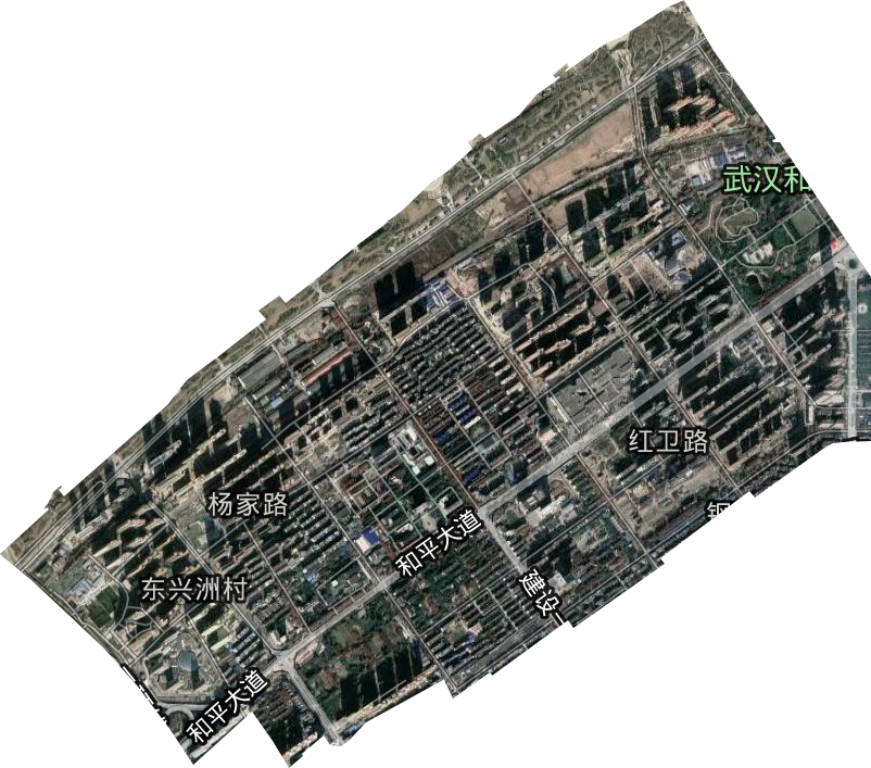 红卫路街道卫星图