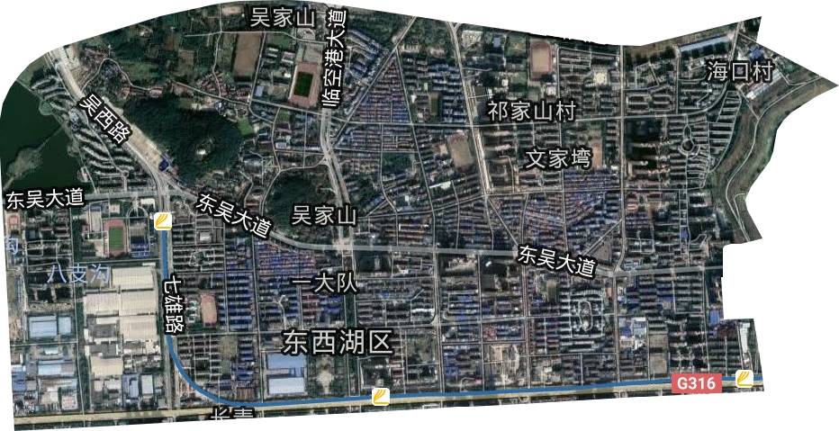 吴家山街道卫星图