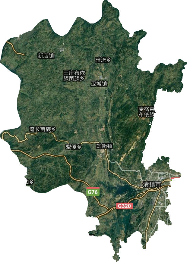 清镇市高清卫星地图