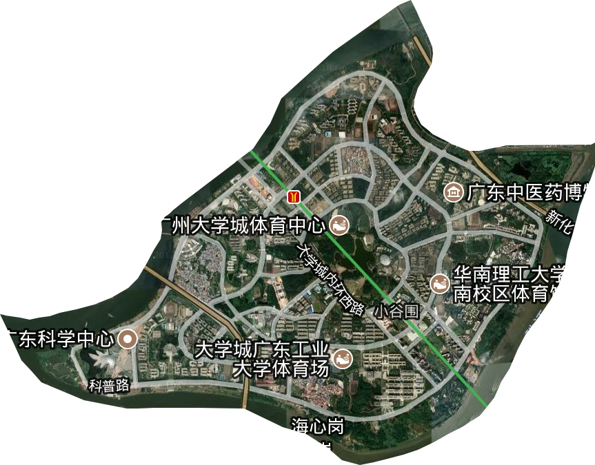 小谷围街道卫星图