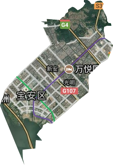 新安街道卫星图