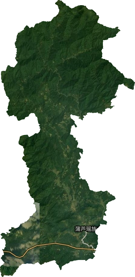 蒲芦瑶族乡卫星图