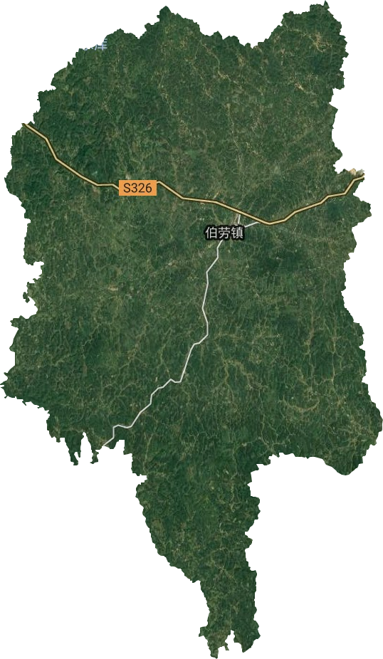 伯劳镇卫星图