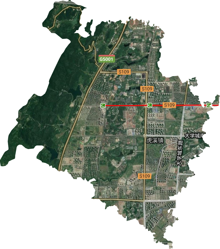 虎溪街道卫星图