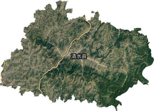 清水县高清地形地图,清水县高清谷歌地形地图