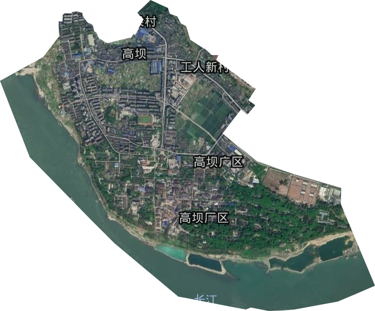 高坝街道卫星图