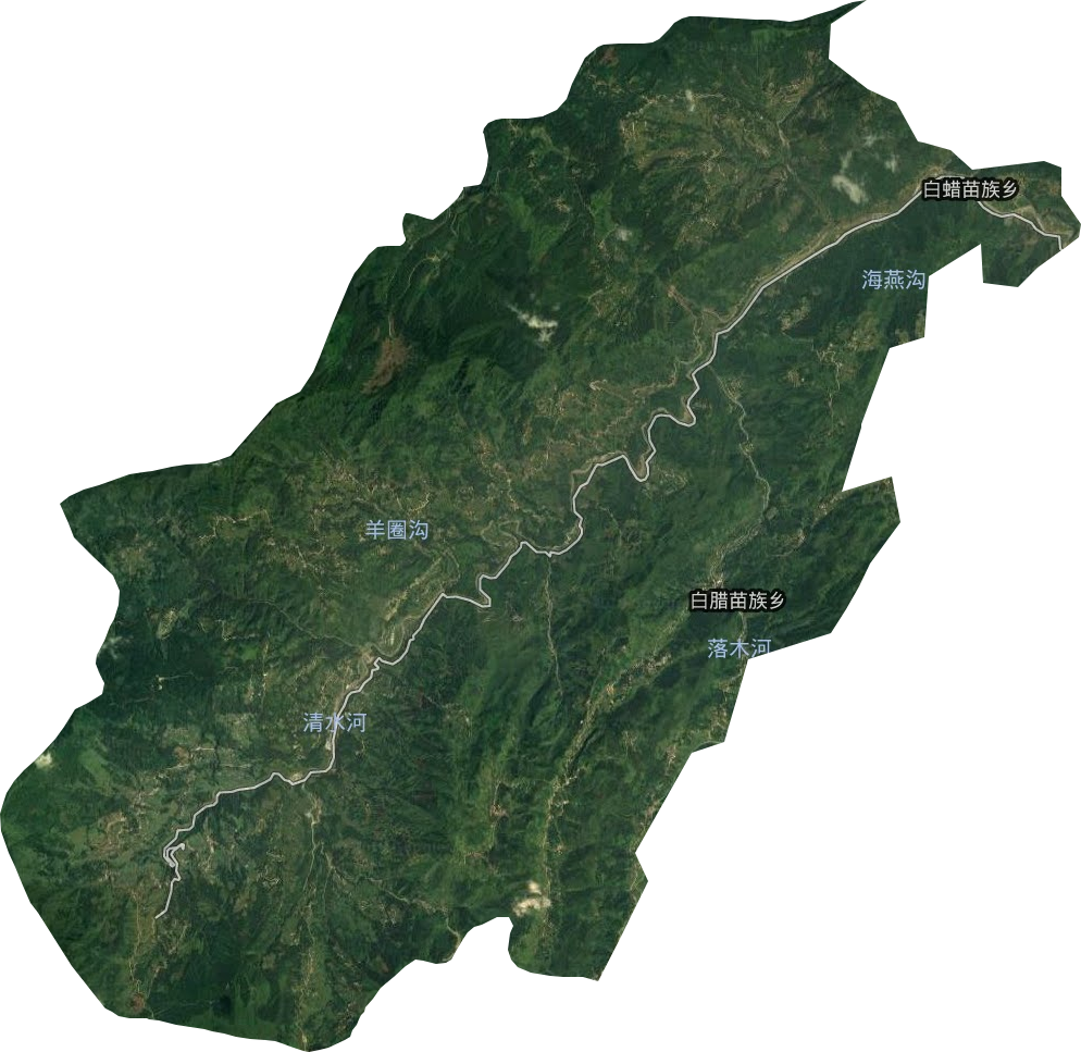 白腊苗族乡卫星图