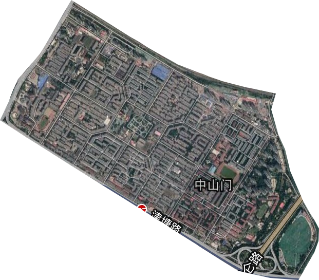 中山门街道卫星图