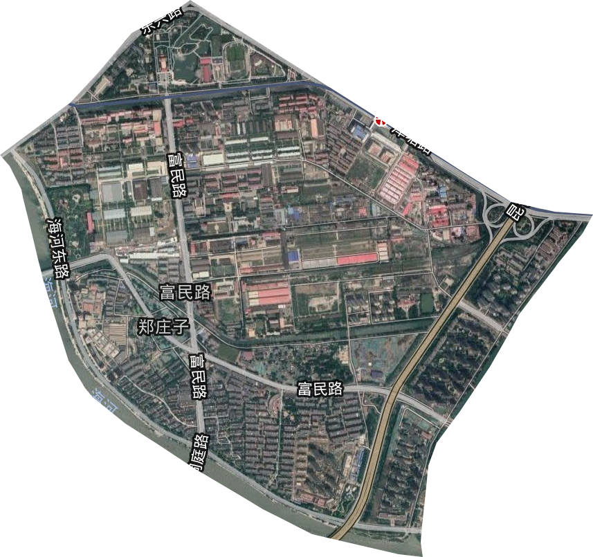 富民路街道卫星图