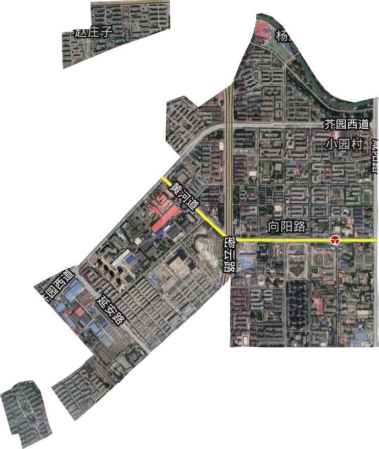 向阳路街道卫星图